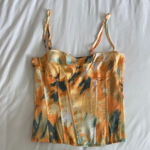 Colorful bustier top